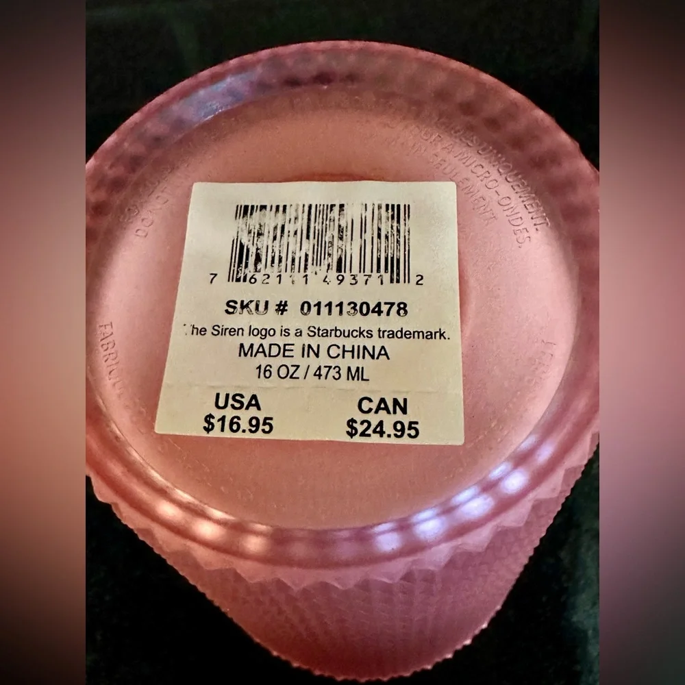NWT Starbucks 2022 Matte Pink Lemonade Frosted Studded Cold Tumbler 16 oz/Grande - Picture 2 of 4